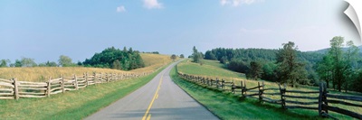 Highway passing through a landscape, Milepost 243, Blue Ridge Parkway, North Carolina