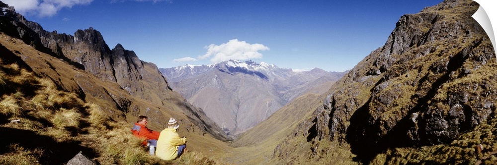 Hikers on Inca Trail Peru