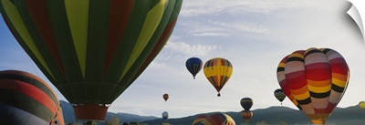 Hot air balloons in the sky, Taos, New Mexico