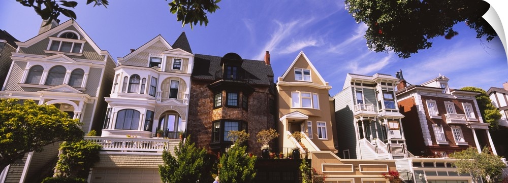 Houses in a row, Presidio Heights, San Francisco, California