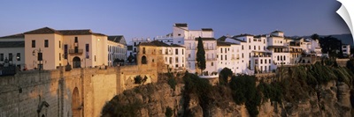 Houses in a town on a hill, Ronda, Malaga Province, Andalusia, Spain II