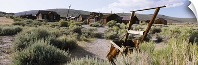 Houses on a landscape, Bodie Ghost Town, Bridgeport, California
