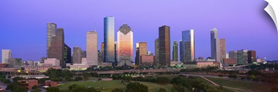 Houston Skyline, Memorial Park, Dusk, Texas