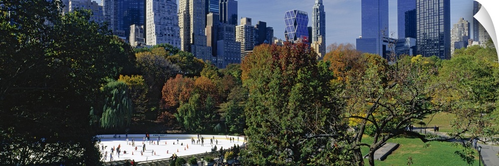 Ice rink in a park, Wollman Rink, Central Park, Manhattan, New York City, New York State