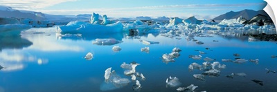 Icebergs in a lake, Jokulsarlon Lagoon, Iceland