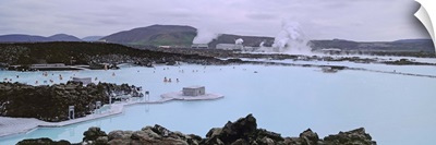 Iceland, Reykjavik, Blue lagoon, People in the hot spring