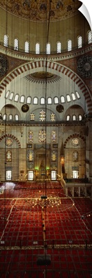 Interior Suleymaniye Mosque Istanbul Turkey