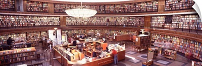 Interiors of a library, Stockholm Public Library, Stockholm, Sweden