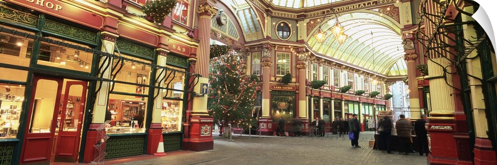 Interiors of a market, Leadenhall Market, London, England
