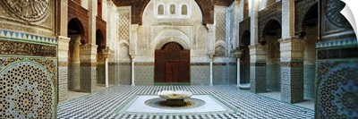 Interiors of a medersa, Medersa Bou Inania, Fez, Morocco