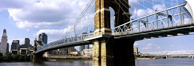 John A. Roebling Suspension Bridge across the Ohio River, Cincinnati, Ohio