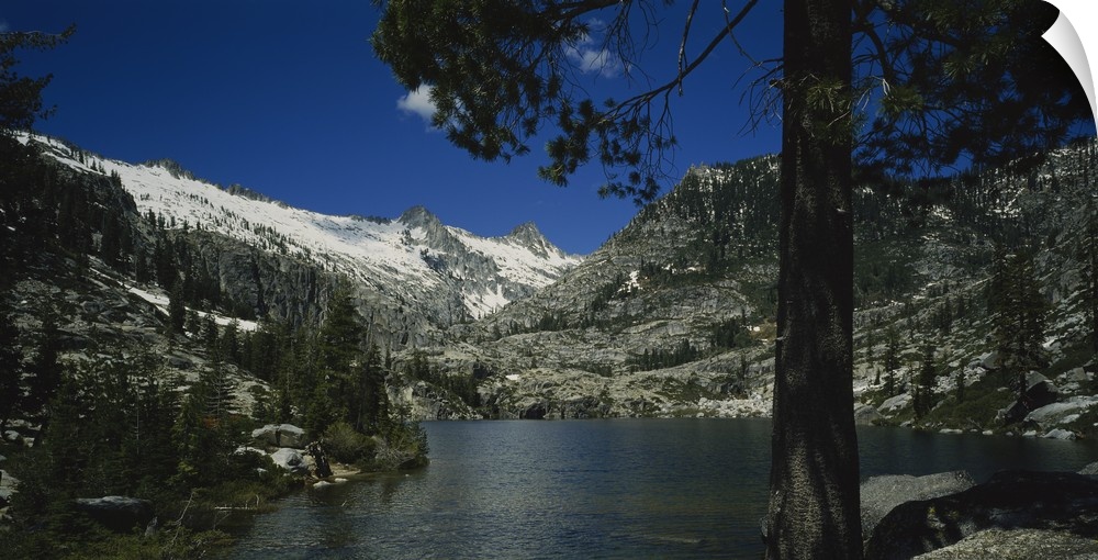 Lake in a valley, Lower Canyon Creek Lake, Trinity Alps, California