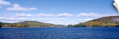 Lake in front of a hill range, Bryant Pond, Maine, New England