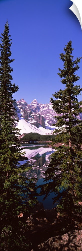 Lake in front of mountains, Banff, Alberta, Canada