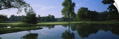 Lake on a golf course, Cress Creek Country Club, Naperville, Illinois