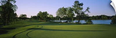 Lake on a golf course, White Deer Run Golf Club, Vernon Hills, Lake County, Illinois
