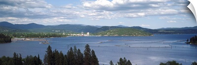 Lake surrounded by mountains Lake Coeur dAlene Idaho