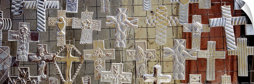 Large group of crucifixes, San Miguel de Allende, Guanajuato, Mexico