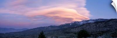 Lenticular Wave Cloud Sierra Nevada Mountain Range CA