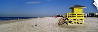 Lifeguard hut on the beach, Crescent Beach, Siesta Key, Sarasota County, Florida,