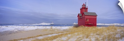 Lighthouse at the lakeside, Lake Michigan, Holland, Michigan