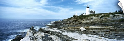 Lighthouse at the seaside, Pemaquid Point Lighthouse, Pemaquid Point, Bristol, Maine