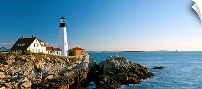 Lighthouse on the coast, Portland Head Lighthouse, Portland, Maine