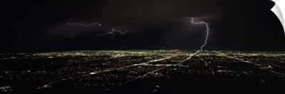 Lightning in the sky over a city, Phoenix, Maricopa County, Arizona