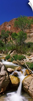 Little Nankoweap Creek flowing through rocks, Arizona