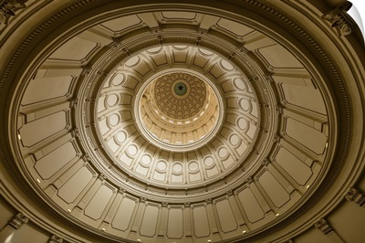 Looking Up Inside The Dome Of The Texas State Capitol Building, Austin, Texas