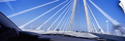 Low angle view of a bridge, Cooper River Bridge, Charleston, South Carolina