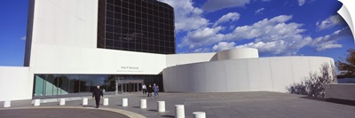 Low angle view of a building, John F. Kennedy Library, Boston, Massachusetts