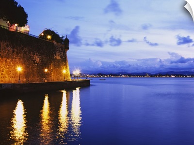 Low angle view of a castle at the waterfront, Morro Castle, Old San Juan, San Juan, Puerto Rico