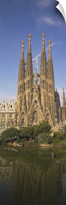 Low angle view of a cathedral, Sagrada Familia, Barcelona, Spain