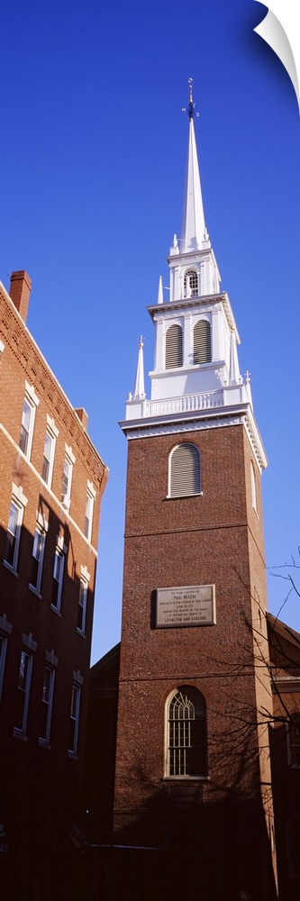 Low angle view of a church, Old North Church, Freedom Trail, Boston, Massachusetts