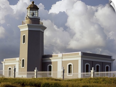 Low angle view of a lighthouse, Cabo Rojo Lighthouse, Cabo Rojo, Puerto Rico