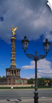 Low angle view of a statue on a tower, Victory Column, Berlin, Germany