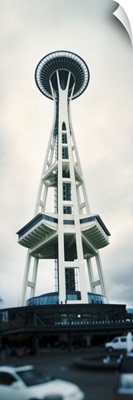 Low angle view of a tower, Space Needle, Seattle Center, Queen Anne Hill, Seattle, Washington State,