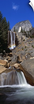 Low angle view of a waterfall, Vernal Falls, Yosemite National Park, California