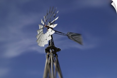 Low angle view of an industrial windmill, Grapevine, Texas