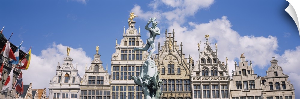 Low angle view of buildings, Grote Markt, Antwerp, Belgium
