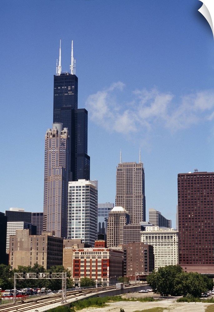 Low angle view of buildings, Sears Tower, Chicago, Illinois