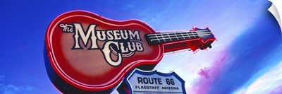 Low angle view of Museum Club sign, Route 66, Flagstaff, Arizona