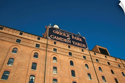 Low angle view of Oriole Park at Camden Yards, Baltimore, Maryland