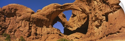 Low angle view of rock formations, Arches National Park, Utah