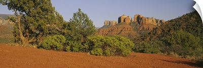 Low angle view of rock formations, Red Rocks State Park, Sedona, Arizona