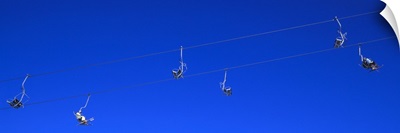 Low angle view of ski lifts, Stuben, Austria