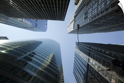 Low angle view of skyscrapers, Chicago, Cook County, Illinois