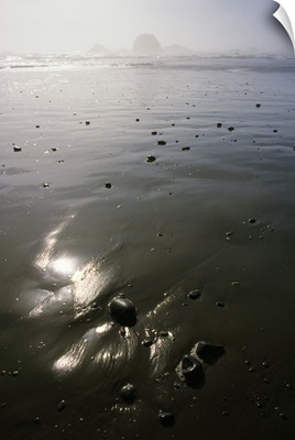 Low Angle View Of Sunlight On Beach