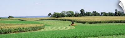 Maryland, Frederick County, farm, harvesting